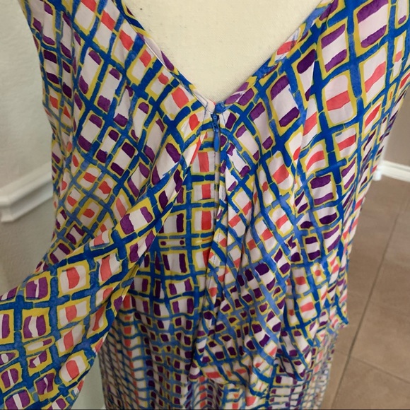 Plenty by Tracy Reese pink & blue geometric print mini sleeveless dress Size S - Picture 5 of 14